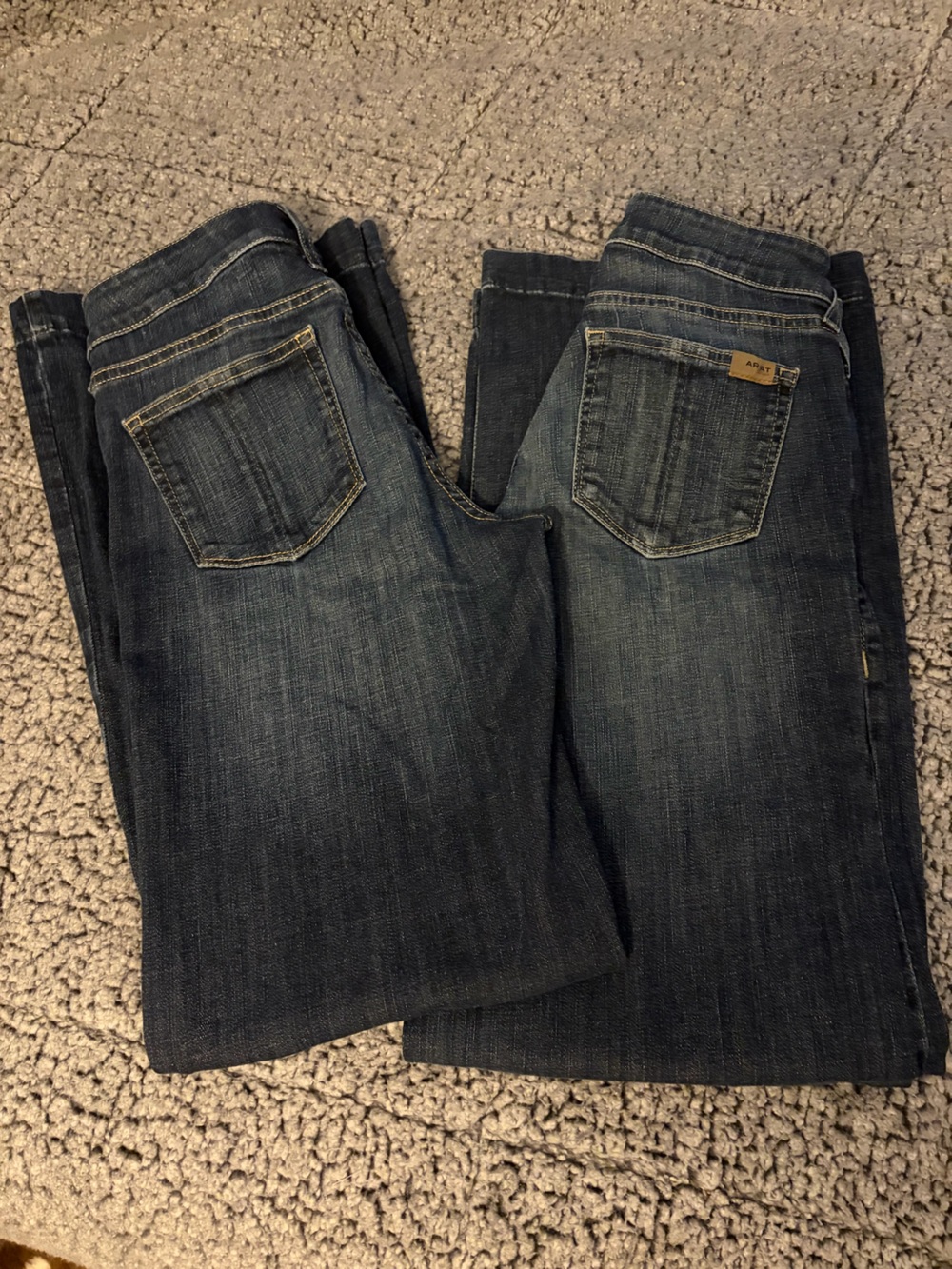 2 Pair Ariat Women’s Dark Wash Perfect Rise Trouser/Wide Leg Jeans 29R